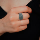 Anello d'argento in filigrana sarda