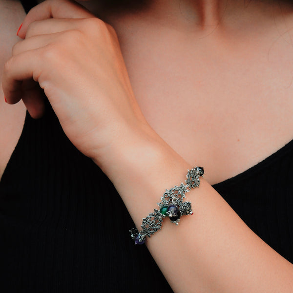 Bracciale in argento in filigrana sarda